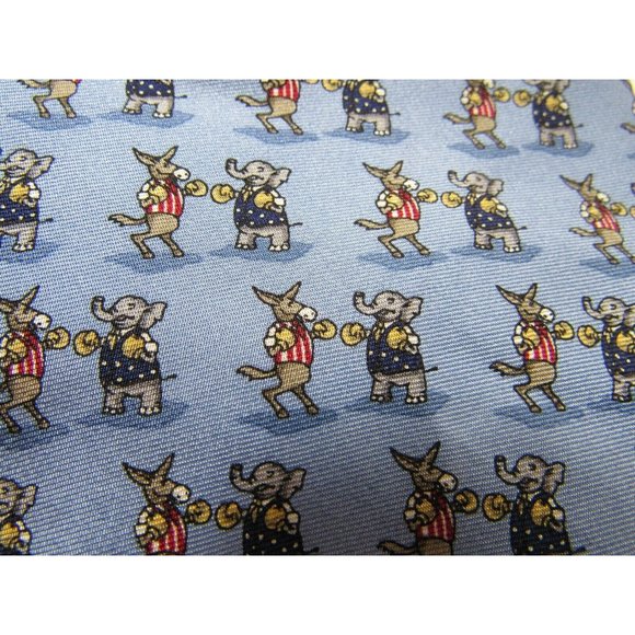 Limited Editions Osias Elephant Boxing Donkey Political Democrat Republican Tie - Picture 4 of 4